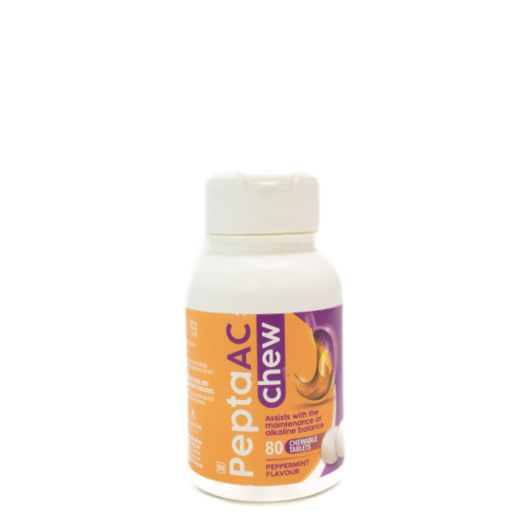 Asante Pepta Ac Peppermint Chew Tabs 80