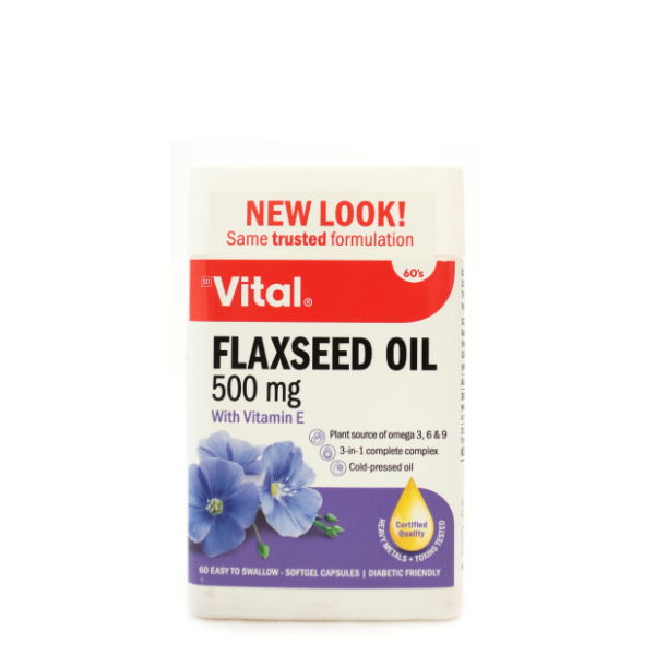 Vital Flaxseed Oil Caps 60