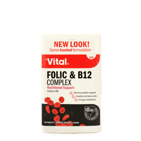 Vital Folic B12 Complex Tabs 60