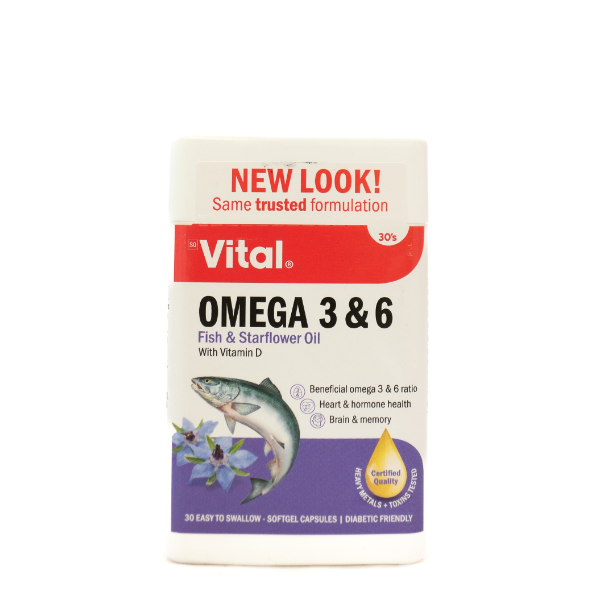 Vital Omega 3&6 1000Mg Caps 30