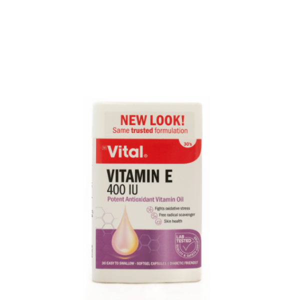 Vital Vitamin E 400Iu Caps 30
