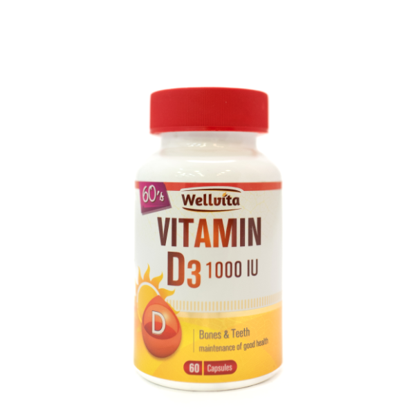 Wellvita Vitamin D3 1000Iu Caps 60
