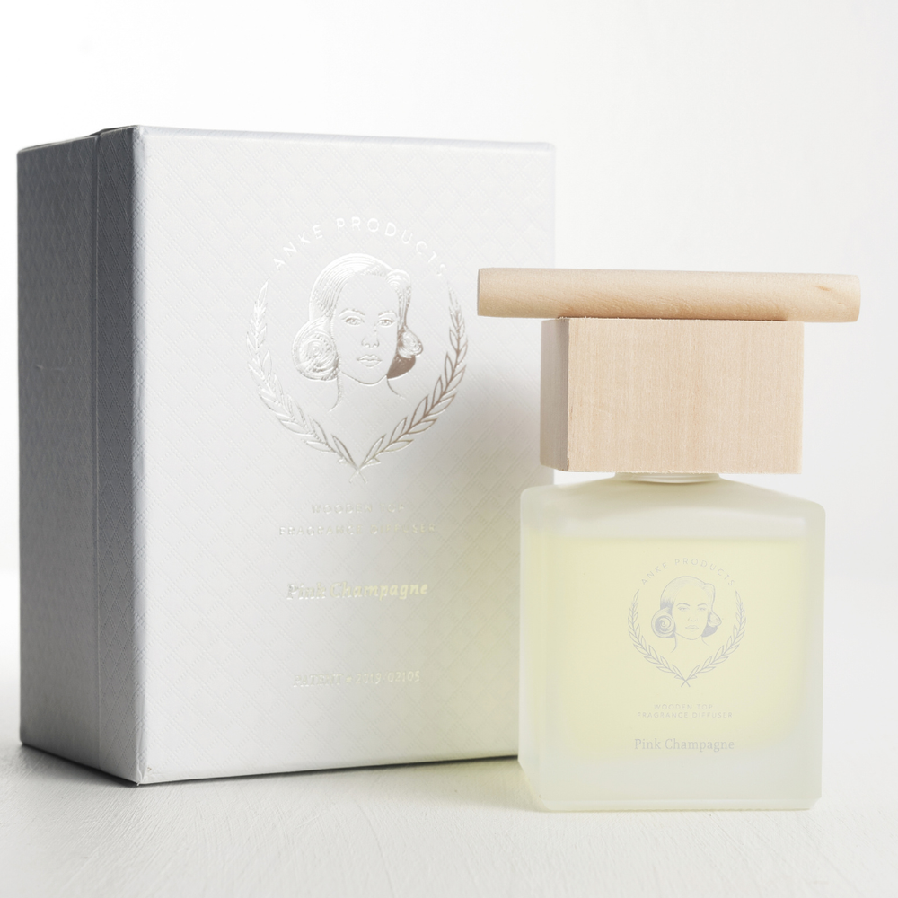 Anke Products - Wooden Top Diffuser - Pink Champagne (160ml)
