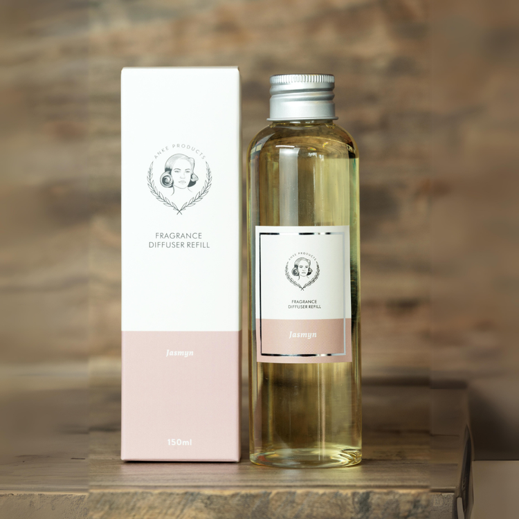 Anke Products - Wooden Top Diffuser Refill - Jasmyn (150ml)