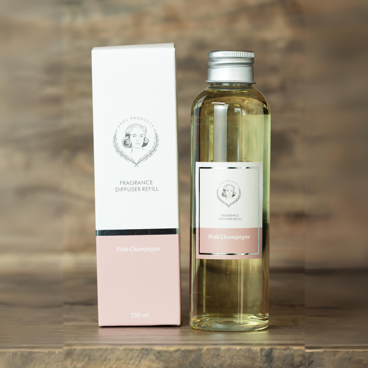 Anke Products - Wooden Top Diffuser Refill - Pink Champagne (150ml)