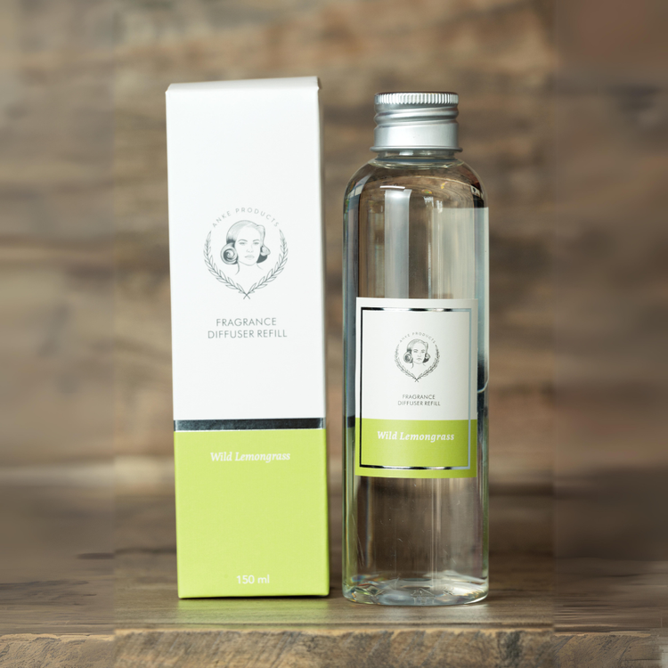 Anke Products - Wooden Top Diffuser Refill - Wild Lemongrass (150ml)