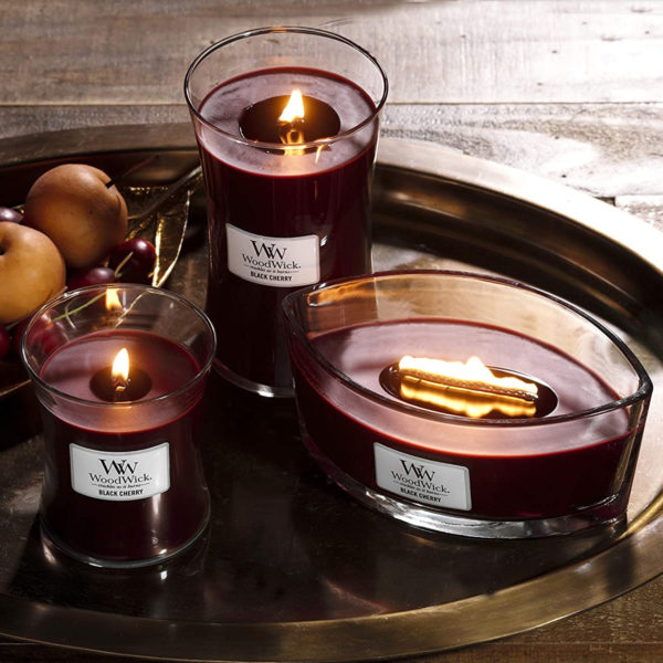 WoodWick Candle - Medium Jar - Black Cherry - Image 2