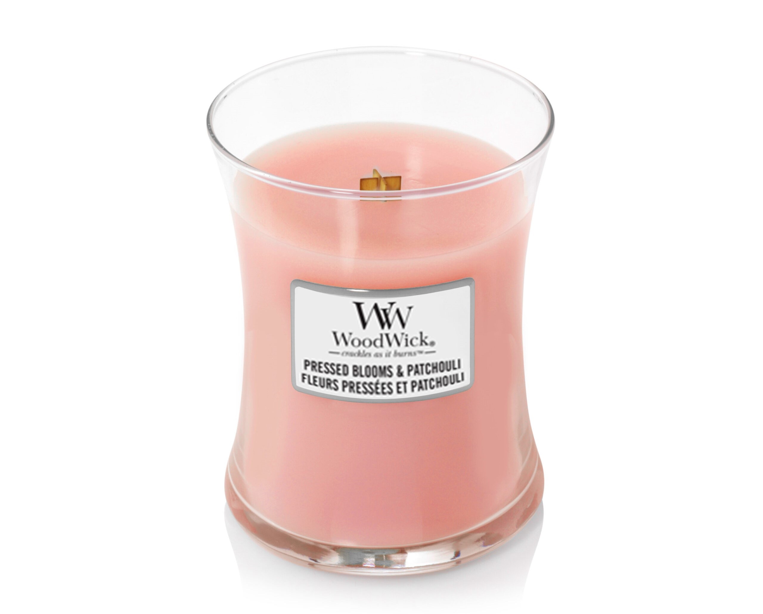 WoodWick Candle - Medium Jar - Pressed Blooms & Patchouli
