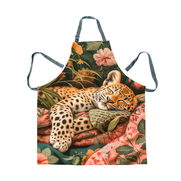Apron - Animal Leopard Green
