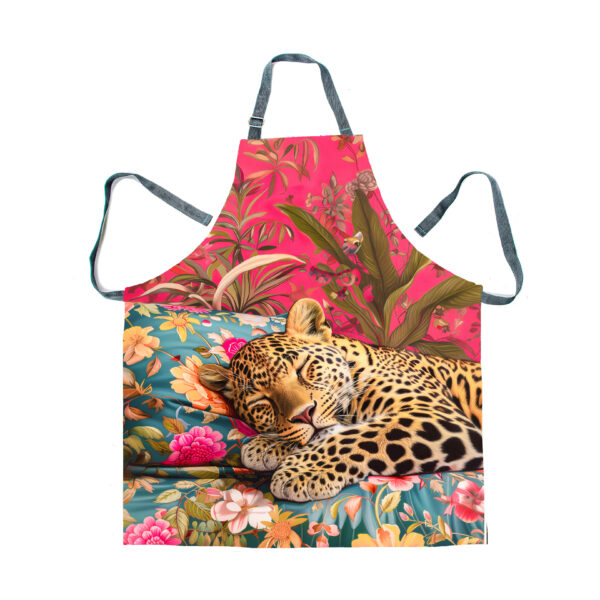 Apron - Animal Leopard Turquoise