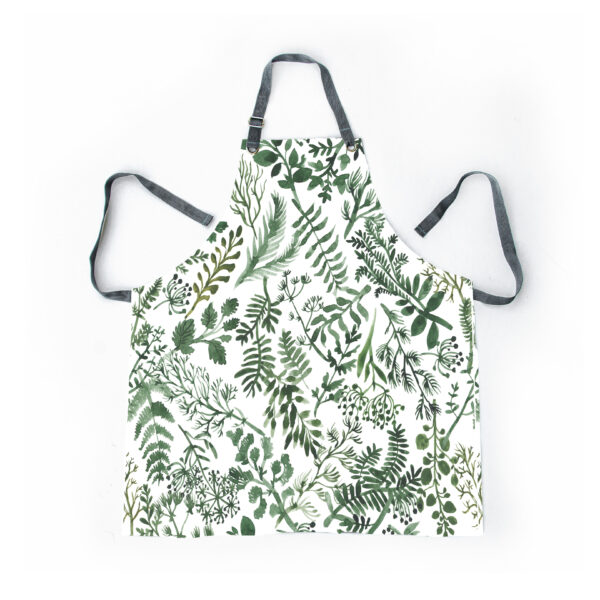 Apron - Green Botanical