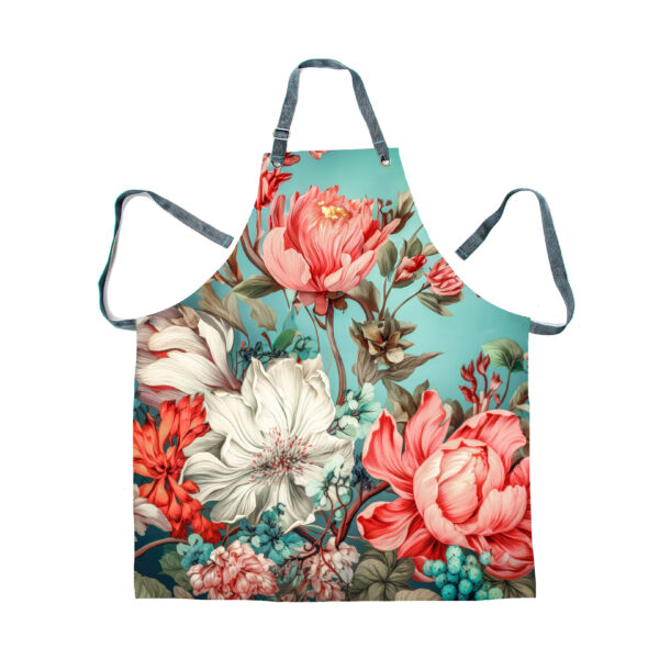 Apron - Turquoise Garden