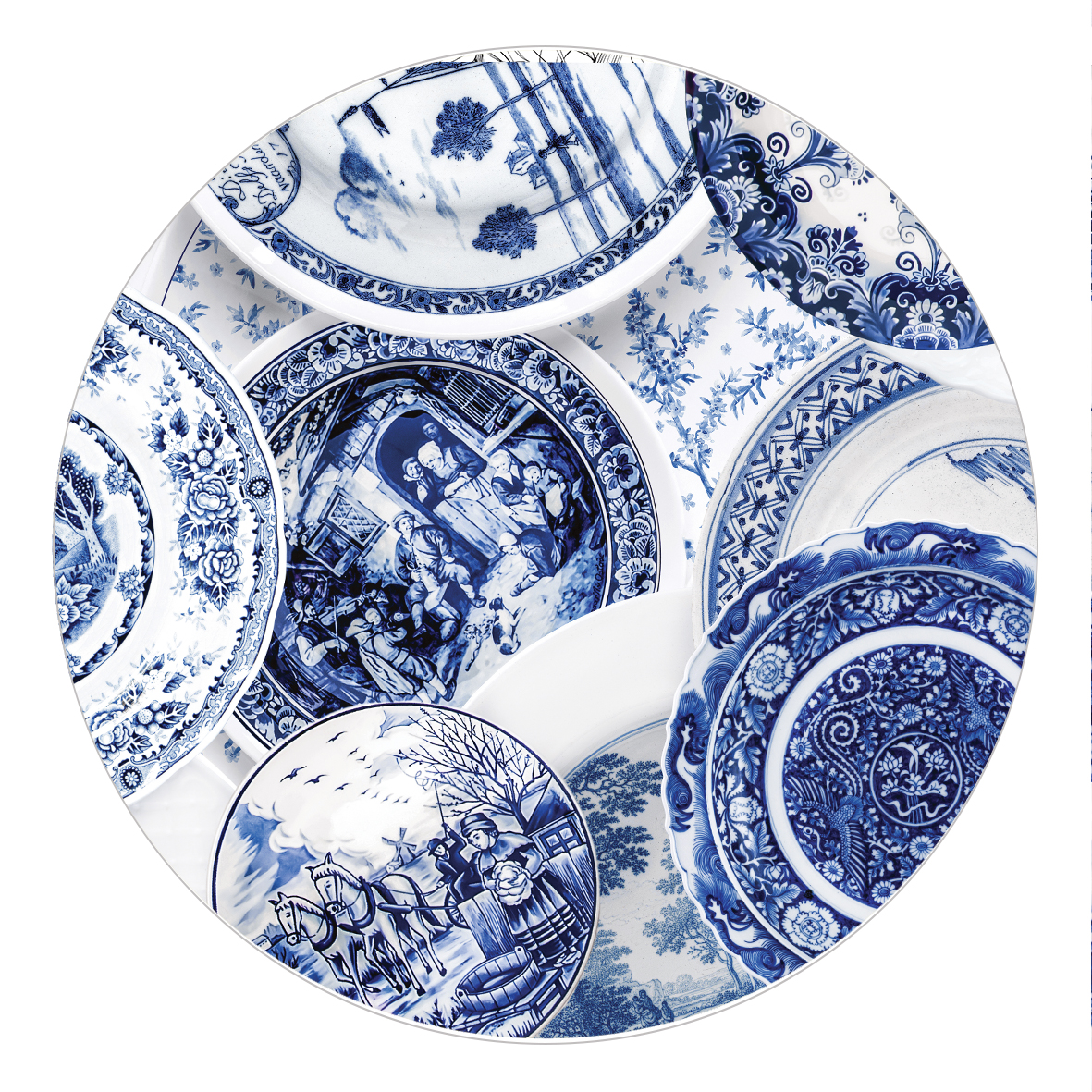 Bowl Cover Set of 3 - Blue Delft
