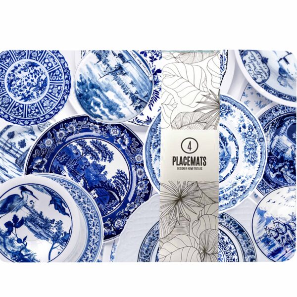 Placemat Set of 4 (Neoprene) - Blue Delft