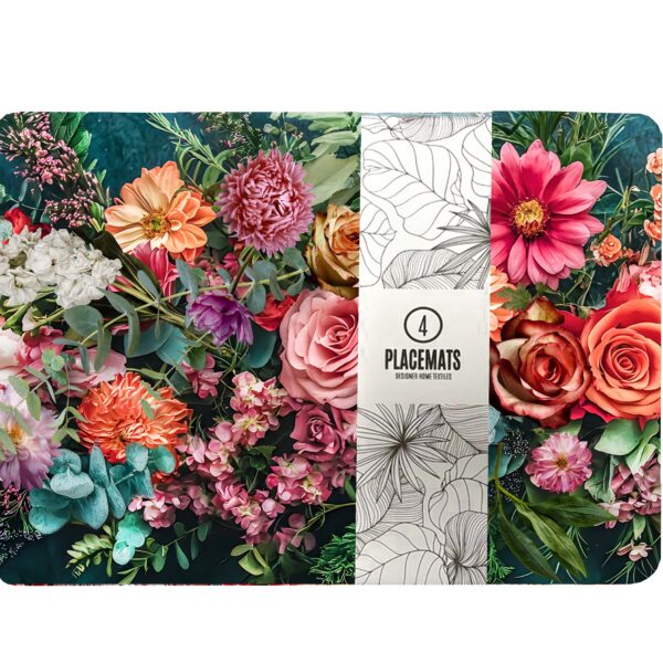 Placemat Set of 4 (Neoprene) - Luscious Blooms