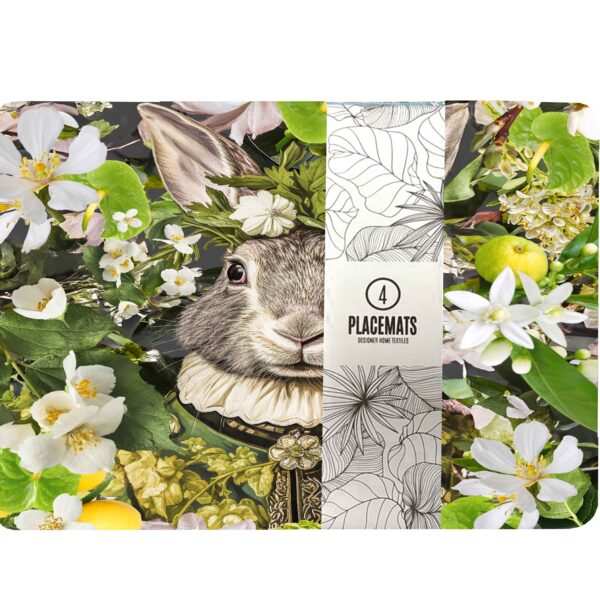 Placemat Set of 4 (Neoprene) - Rabbit Renaissance