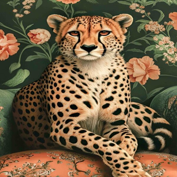 Placemat Set of 6 (Reusable) - Animal Leopard Green