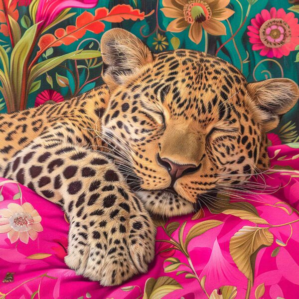 Placemat Set of 6 (Reusable) - Animal Leopard Pillow Pink