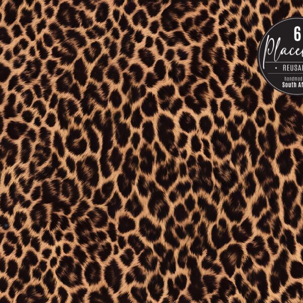 Placemat Set of 6 (Reusable) - Animal Skin Leopard