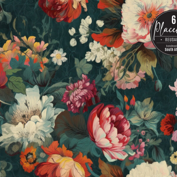 Placemat Set of 6 (Reusable) - Endless Blooms