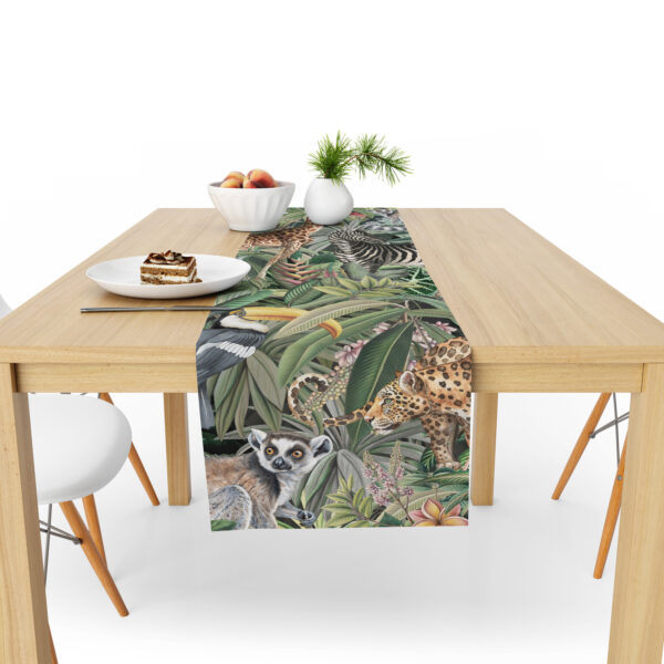 Table Runner (Mock Linen Extra Width) - African Jungle