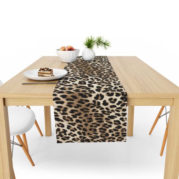 Table Runner (Mock Linen Extra Width) - African Leopard