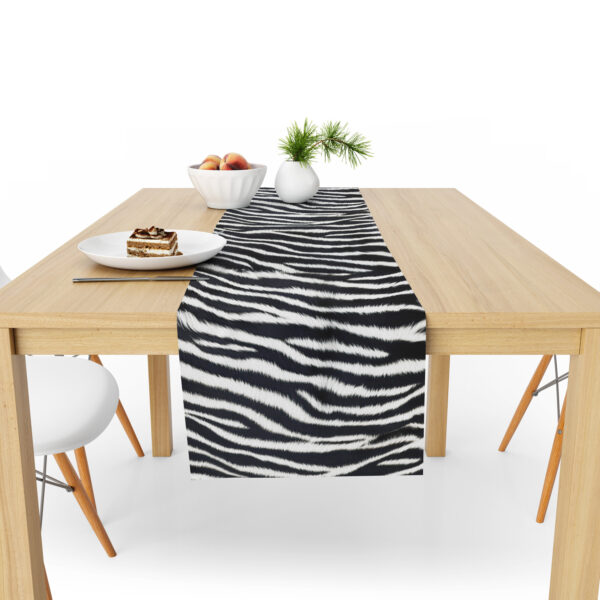 Table Runner (Mock Linen Extra Width) - African Zebra