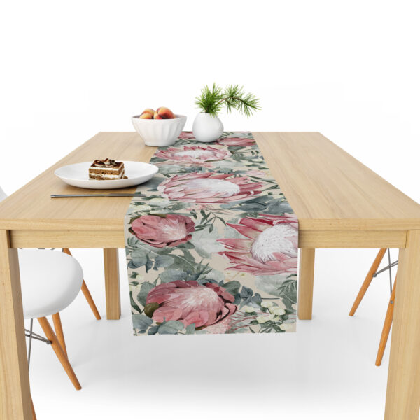 Table Runner (Mock Linen Extra Width) - Protea Meadow Stone