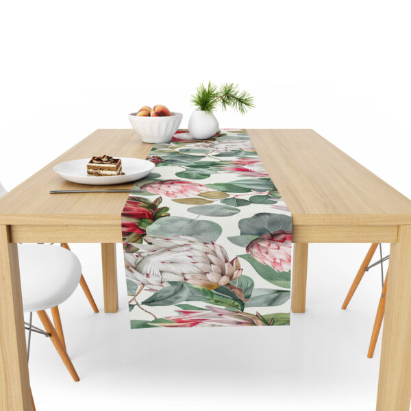 Table Runner (Mock Linen Extra Width) - Protea Montage