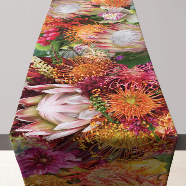 Table Runner (Mock Linen Extra Width) - Protea Summer