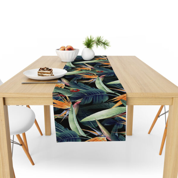 Table Runner (Mock Linen Extra Width) - Tropical Strelitzia