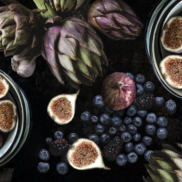 Tablecloth (Mock Linen) - Black Figs