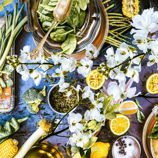 Tablecloth (Mock Linen) - Blue Harvest