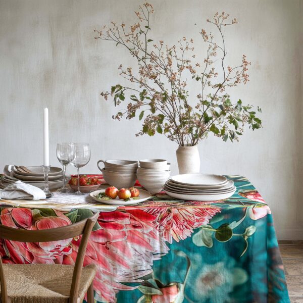 Tablecloth (Mock Linen) - Protea Gardenia