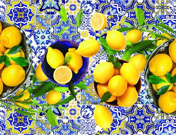 Tablecloth (Mock Linen) - Santorini