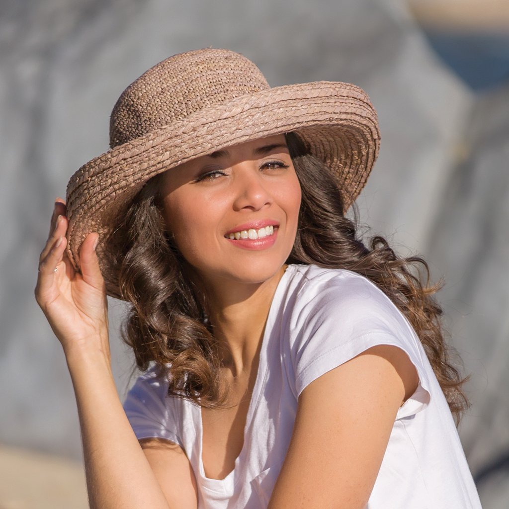 Headwear - Breton Raffia (Mushroom)