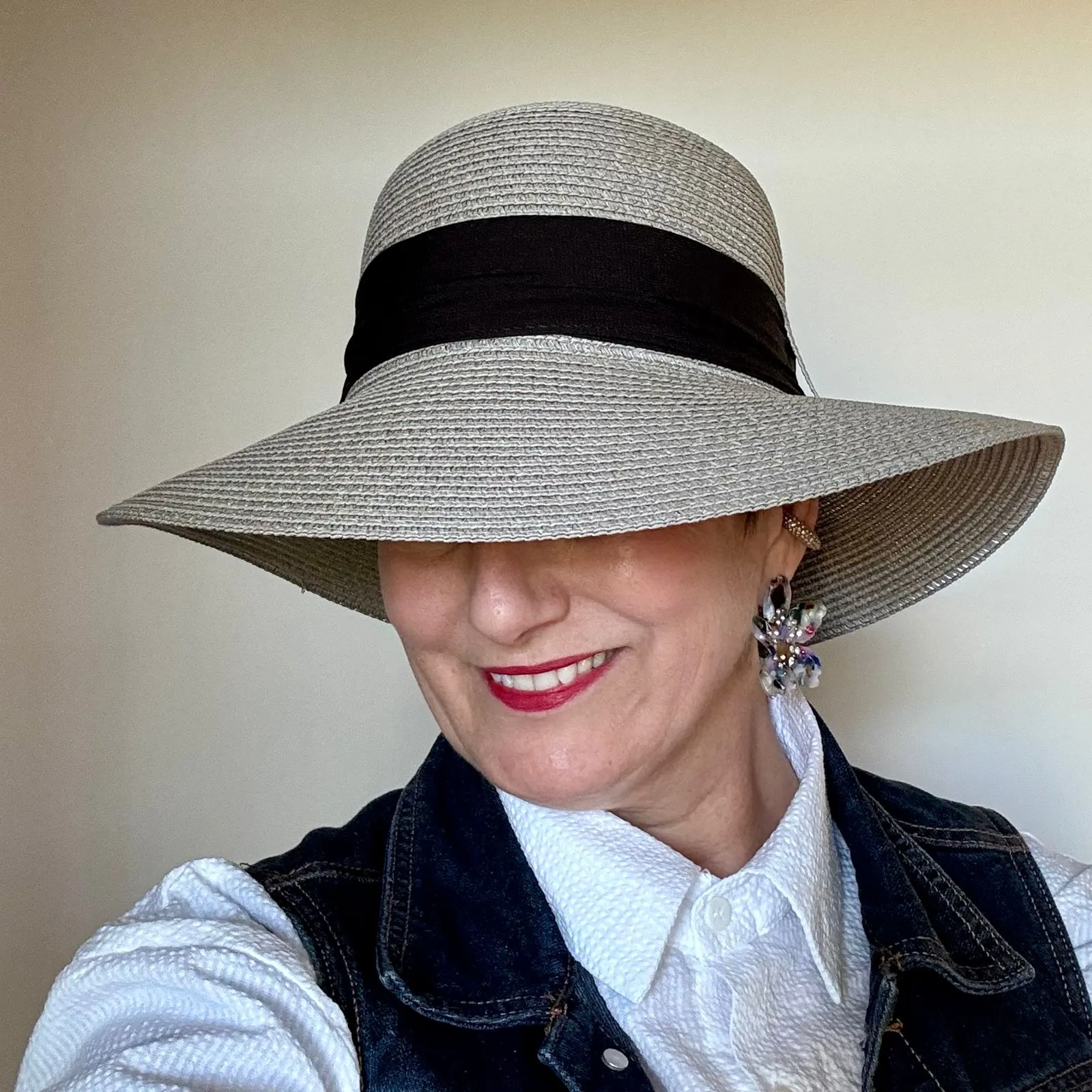 Headwear - Blanchett Cloche (Grey / Black)