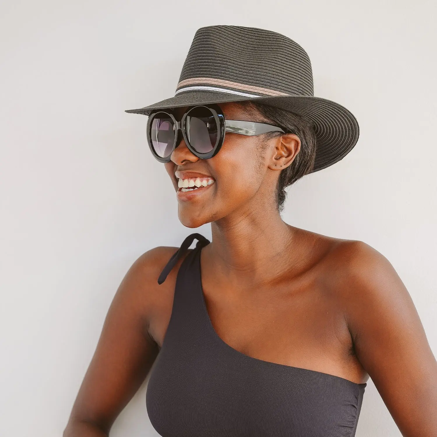 Headwear - Erika Fedora (Black / Taupe)