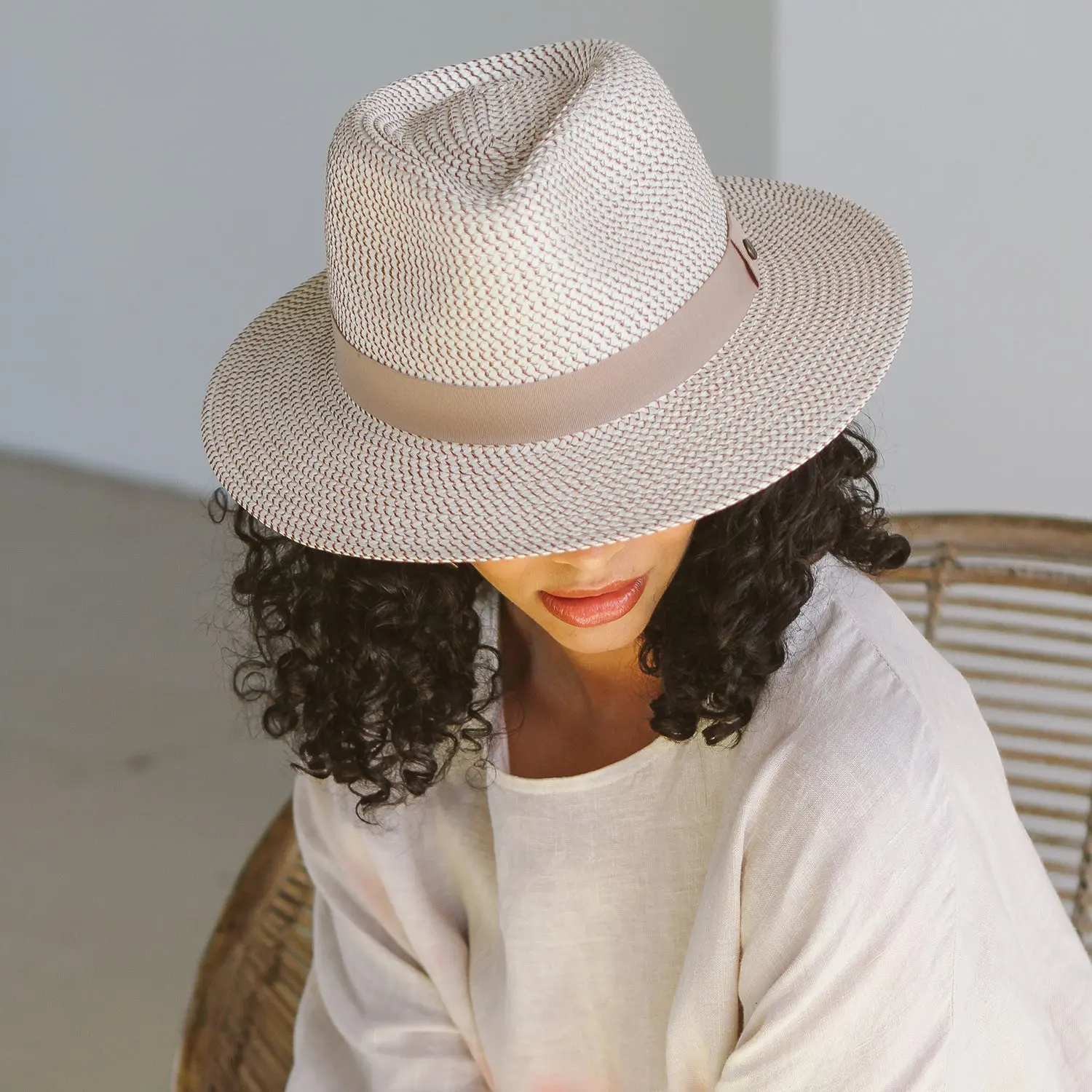 Headwear - Lionel Trilby (Beige & White)