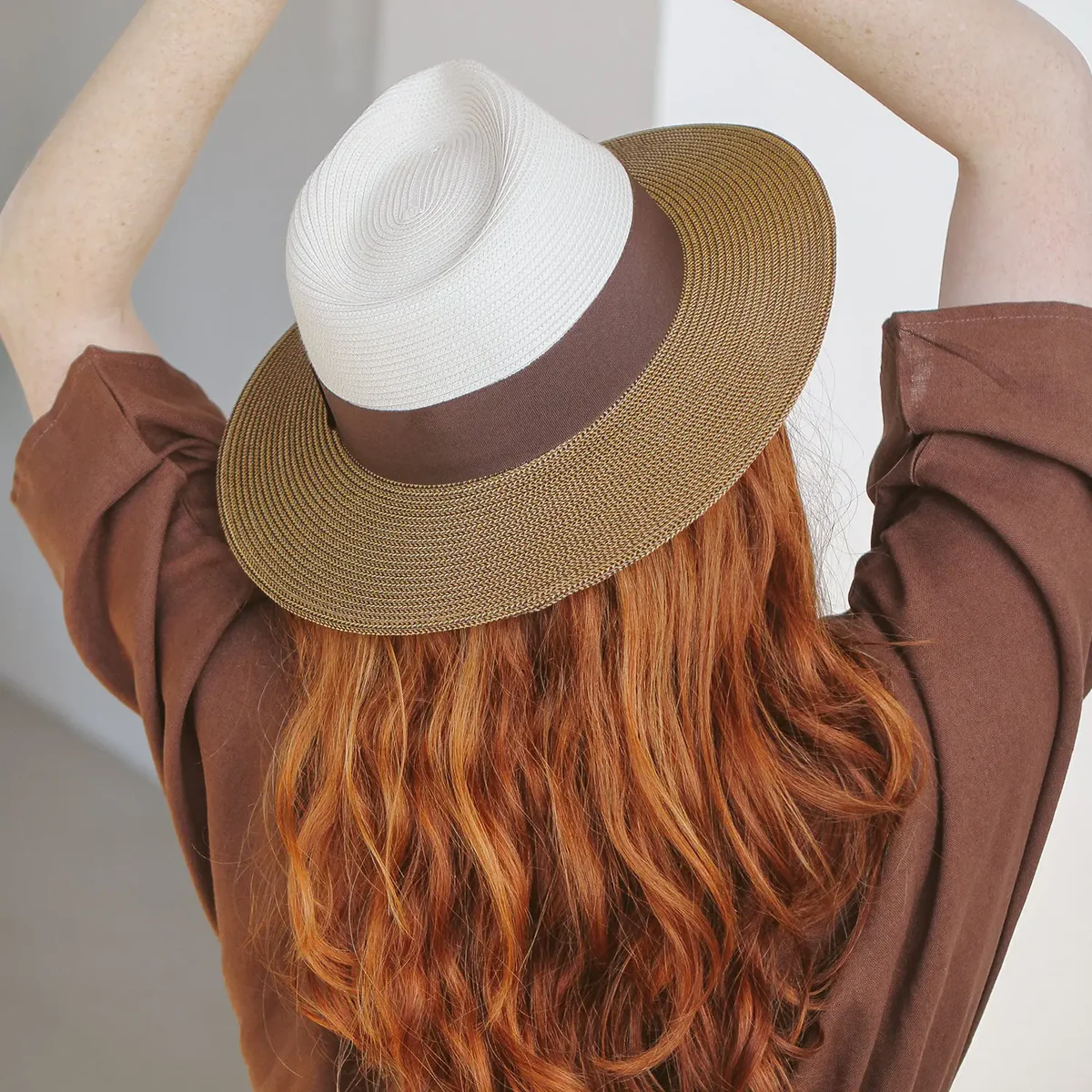 Headwear - Naledi Fedora (Ivory / Chocolate)