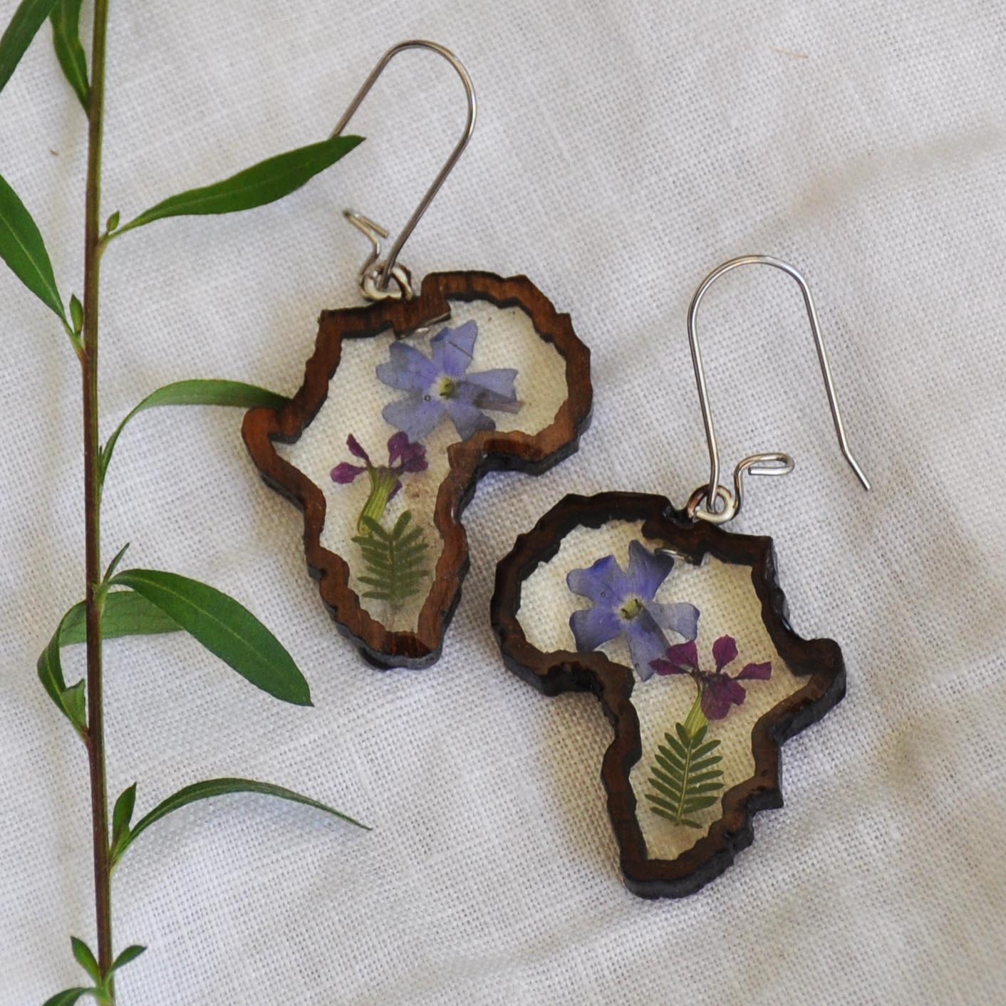 Muga Muga Dangle Earrings - Africa Multi Flower