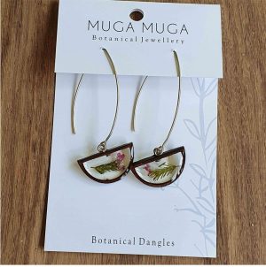 Muga Muga Dangle Earrings - Half Circle Fynbos