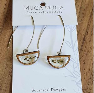 Muga Muga Dangle Earrings - Half Circle Lemon Verbena