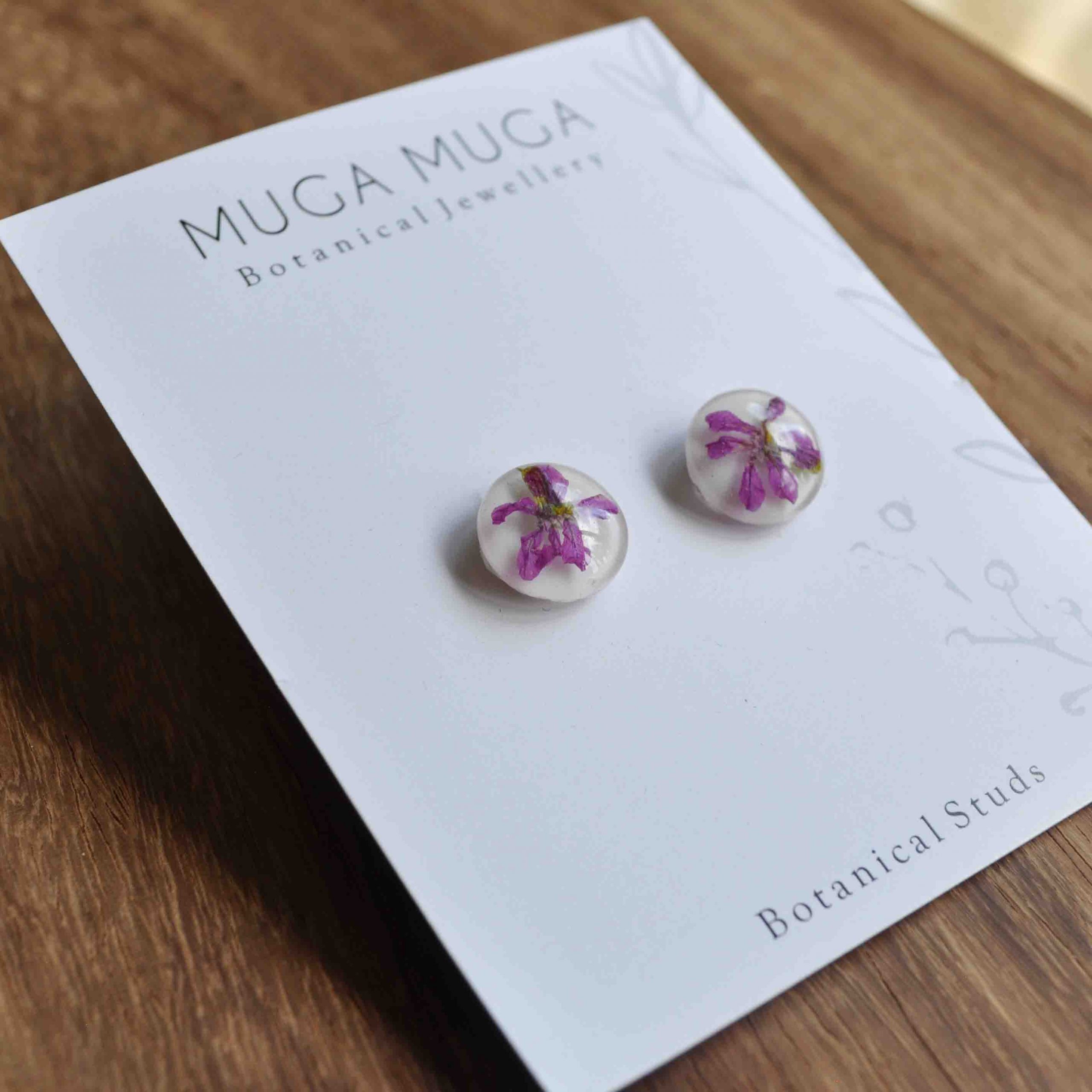 Muga Muga Studs - Dewdrop Flower