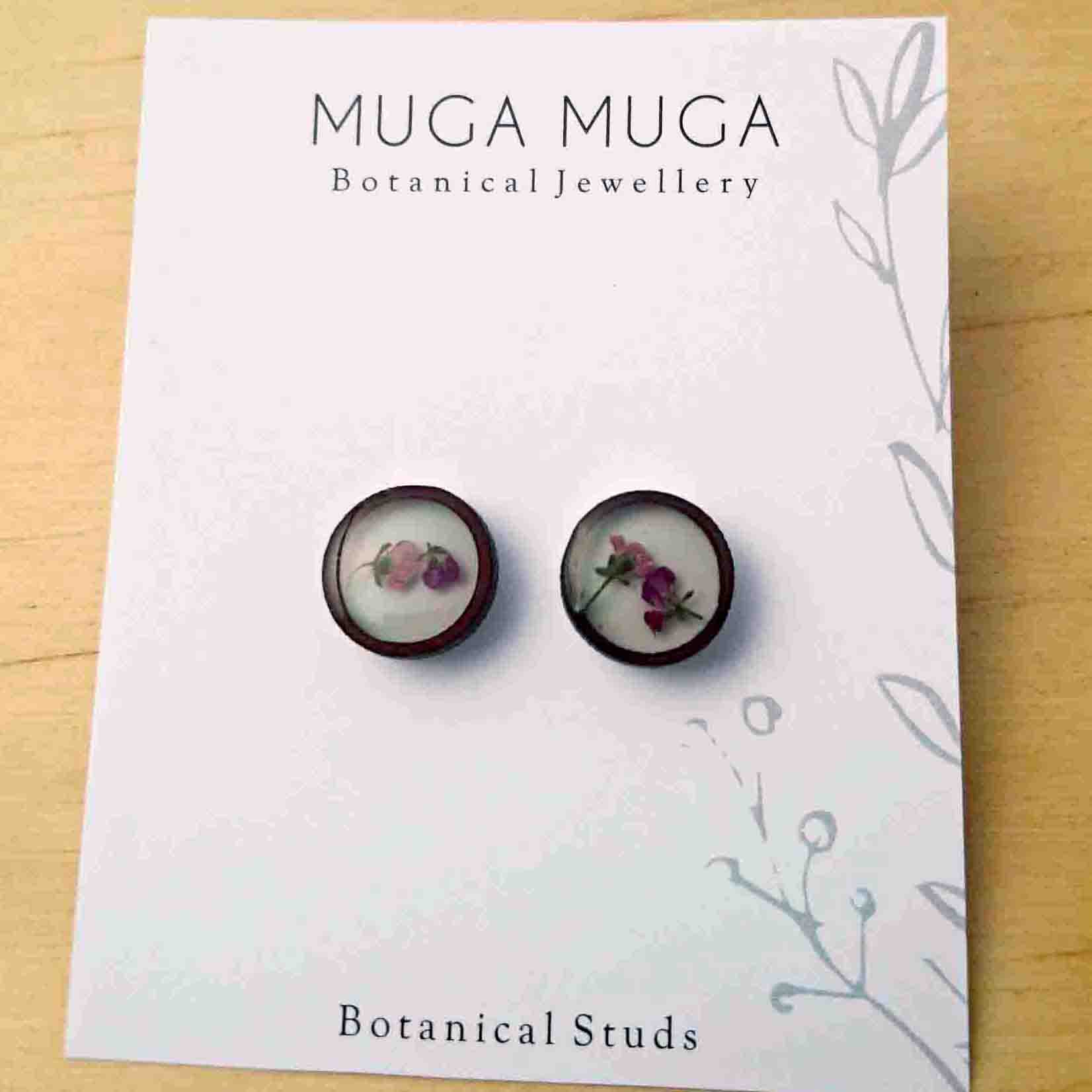 Muga Muga Studs - Framed Dainty Flower