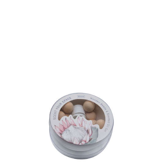 Protea - Wooden Beads and Scented Oil Set