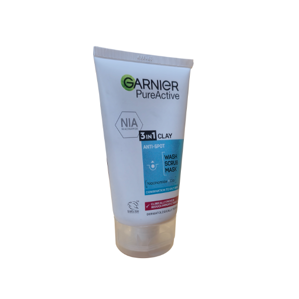Garnier Pure Active 3-in-1 Clay - Anti Spots & Marks - 150ml