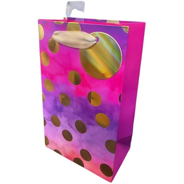 Gift Bag - Cool Tones Polka (Small)