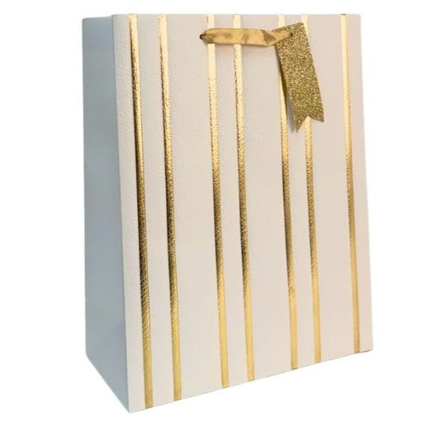 Gift Bag - Gold Linear (Medium)