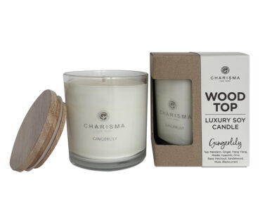 Charisma - Wooden Top Soy Candle - Gingerlily (250g)